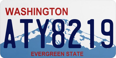WA license plate ATY8219