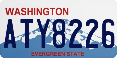 WA license plate ATY8226