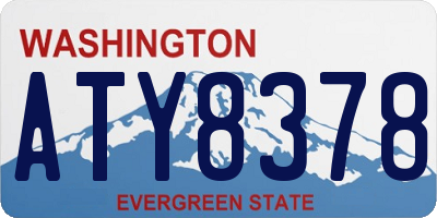 WA license plate ATY8378