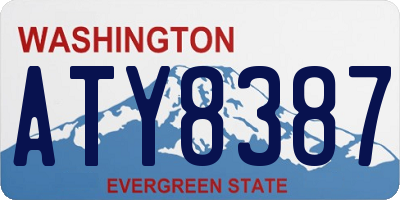 WA license plate ATY8387