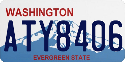 WA license plate ATY8406