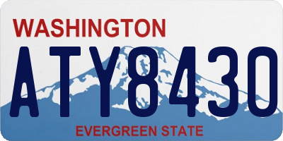 WA license plate ATY8430