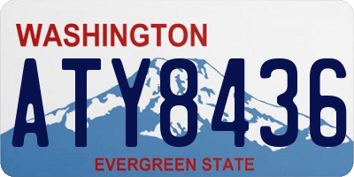 WA license plate ATY8436