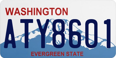 WA license plate ATY8601