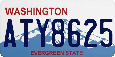 WA license plate ATY8625