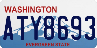 WA license plate ATY8693