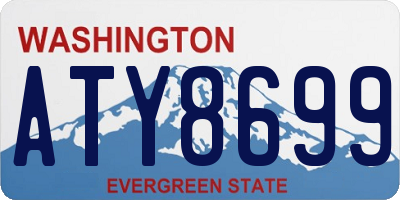 WA license plate ATY8699