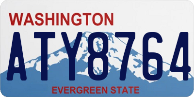WA license plate ATY8764