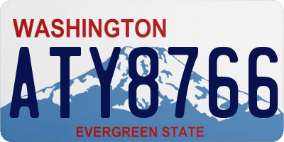 WA license plate ATY8766
