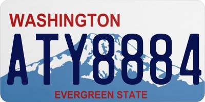 WA license plate ATY8884