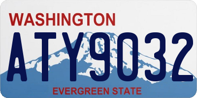 WA license plate ATY9032