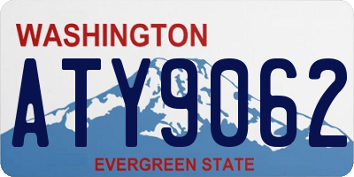 WA license plate ATY9062