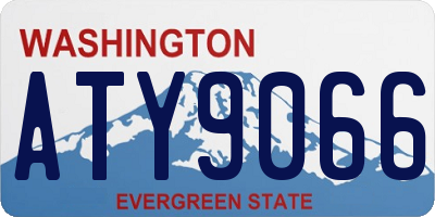 WA license plate ATY9066