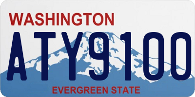 WA license plate ATY9100
