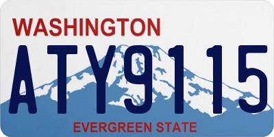 WA license plate ATY9115
