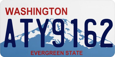 WA license plate ATY9162