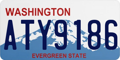 WA license plate ATY9186