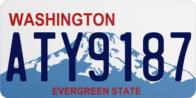 WA license plate ATY9187