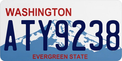 WA license plate ATY9238
