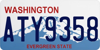 WA license plate ATY9358