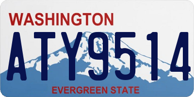 WA license plate ATY9514