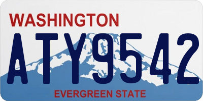 WA license plate ATY9542