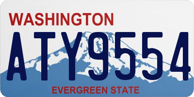 WA license plate ATY9554