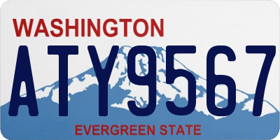 WA license plate ATY9567