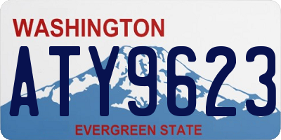 WA license plate ATY9623