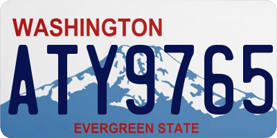WA license plate ATY9765