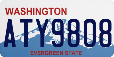 WA license plate ATY9808