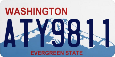 WA license plate ATY9811