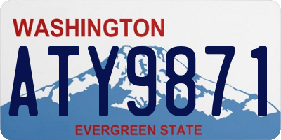 WA license plate ATY9871
