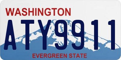 WA license plate ATY9911
