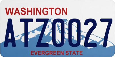 WA license plate ATZ0027