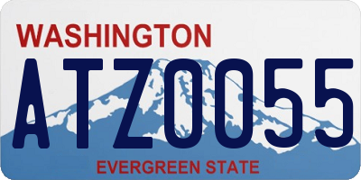 WA license plate ATZ0055