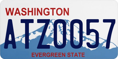 WA license plate ATZ0057