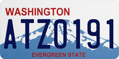 WA license plate ATZ0191