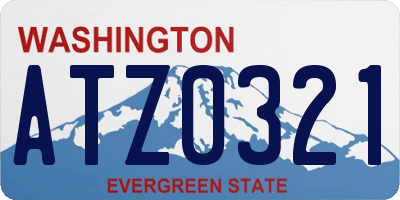 WA license plate ATZ0321