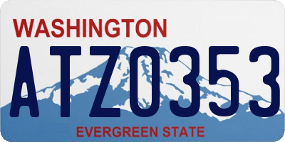 WA license plate ATZ0353