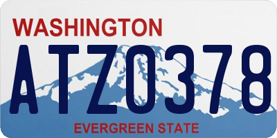 WA license plate ATZ0378