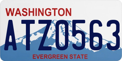 WA license plate ATZ0563