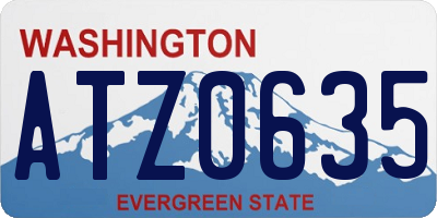 WA license plate ATZ0635
