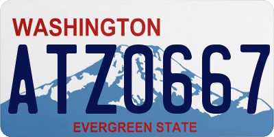 WA license plate ATZ0667