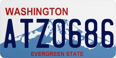 WA license plate ATZ0686