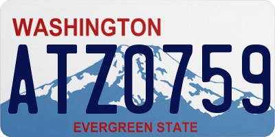 WA license plate ATZ0759