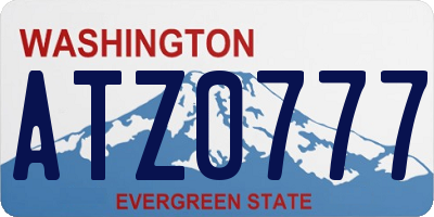 WA license plate ATZ0777