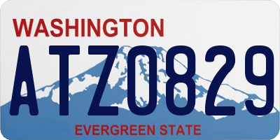 WA license plate ATZ0829