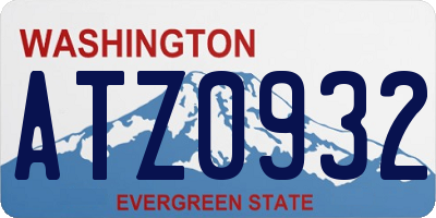WA license plate ATZ0932