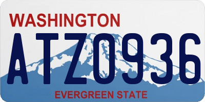 WA license plate ATZ0936